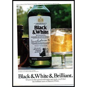 1976 Black & White Buchanan's Scotch Vintage Print Ad Scottie Dog Bar Wall Art